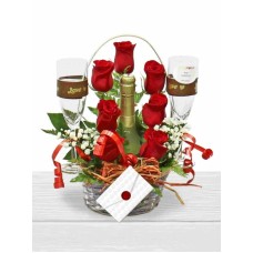 Valentine's Day mini rose toast