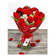 Bouquet of 12 red roses for Valentine's Day