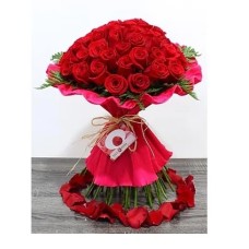 Bouquet of 50 red roses for Valentine's Day