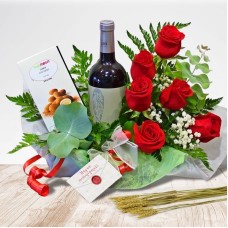 Rioja wine with Roses