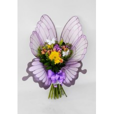 Butterfly style bouquet with tropical roses