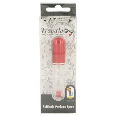Travalo Travel Spray Perfume 0.14 oz Mini Travel Refillable Spray with Cap Refills from Any Fragrance Bottle (Red)