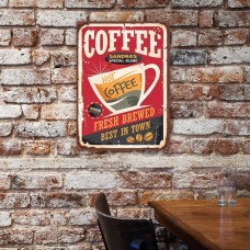 Personalized Vintage Coffee Sign Canvas Print