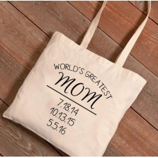 Personalized Tote Bags - World's Greatest Mom
