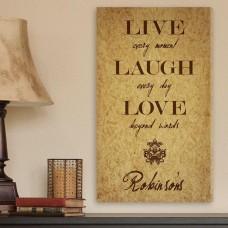 Personalized Canvas Sign Live Every Moment