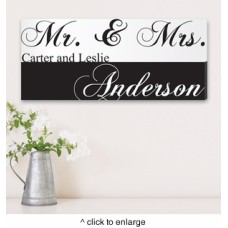 Personalized Mr. & Mrs. Couples Canvas Print