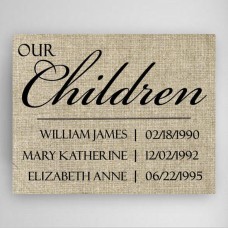 Our Children Canvas Sign
