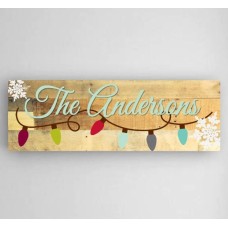 Personalized Snowflakes Canvas Sign