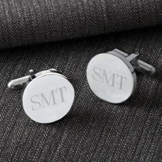 Personalized Cufflinks - Classic Round Monogram