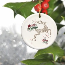 Personalized Vintage Reindeer Ornament