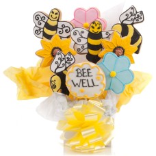 Bee Well Cookie Bouquet (5 Cookies)