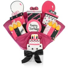 Happy Birthday Girl Cookie Bouquet (12 Cookies)