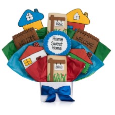 NEW ! Home Sweet Home Cookie Bouquet (12 Cookies)