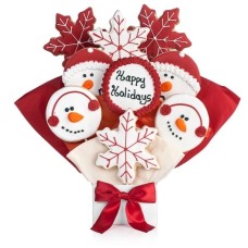 Happy Holidays Cookie Bouquet (5 Cookie Bouquet)