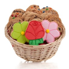 Lovely Flowers Cookie Gift Basket