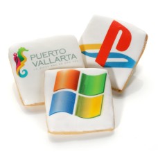 Direct Imprint Iced Square Sugar Shortbread Cookie