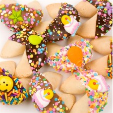 Happy Birthday Hand-Dipped Gourmet Fortune Cookies- INDIVIDUALLY WRAPPED