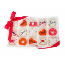 Love Mini Cookie Clear Gift Box- 15 pc