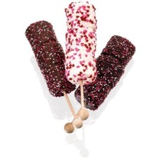 Lovely Hearts Hand-Dipped Marshmallows- Sticks With Rounded End