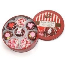 Valentine Tin of 16 Belgian Chocolate Dipped & Decorated Oreos