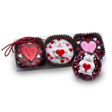 Clear Acrylic Gift Box of 3 Valentine Oreos