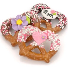 Mother's Day Chocolate & Caramel Pretzel Twists- Individually Wrapped