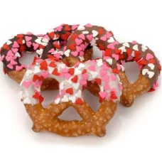 Heart Sprinkles Chocolate Pretzel Twists