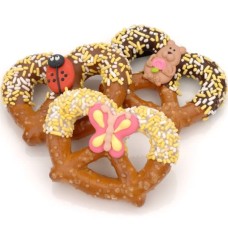 Spring Chocolate & Caramel Pretzel Twists- Individually Wrapped