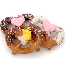 Romantic Chocolate Pretzel Twists- Individually Wrapped