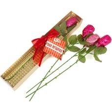 Rose Crizpy ®- Individual Long Stem in Gold Clear View Gift Box