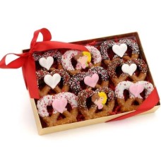Valentine Chocolate Pretzel Twists, Box of 9