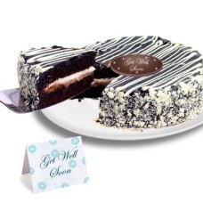 Black and White Mousse Get Well Soon Cake
