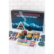 12 Days of Winter Wonder â€“ 2024 Gourmet Advent Calendar with Savory Meat Sticks & Nut Medley Gift Box | Limited Edition Holiday