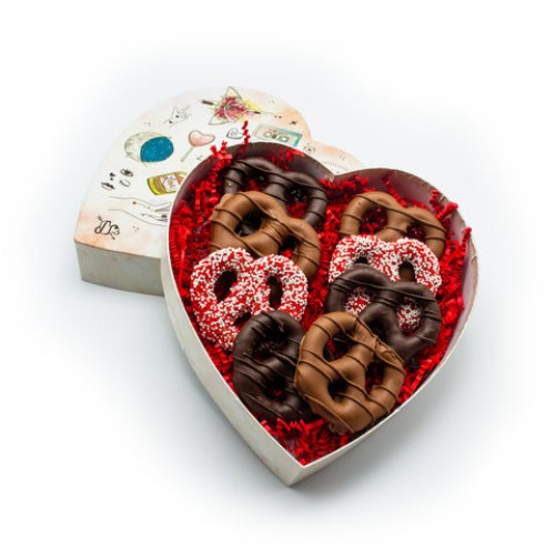 Sweetheart Pretzel Delights - Valentine's Day Chocolate Gift Box