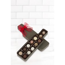 Wine Truffle Box Assortment -12 Handcrafted Gourmet Chocolate Truffles | Decadent Gift for Wine Lovers with Assorted Flavors