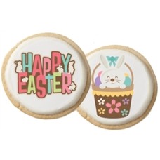 Easter Greeting Sugar Cookies, One Dozen