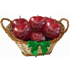Printed Holiday Fruit Gift Basket Of 24