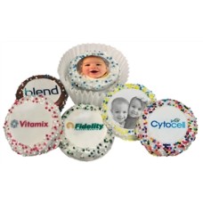Oreo® Photo or Logo Cookies w/ Sprinkle Borders (gluten free), dozen