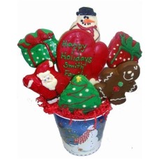 Hand Dec. Cookies - Holiday Gift Bouquet