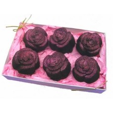Rose Shaped Brownie Gift Box of 6