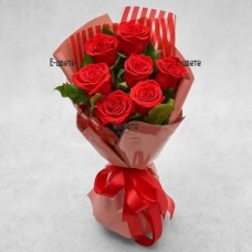 Bouquet of 7 red roses