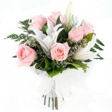 Bouquet of roses and lilies - Tenderness