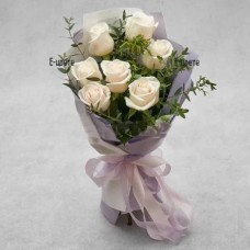 Bouquet of roses - White charm