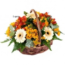 Basket with flowers - Early morning