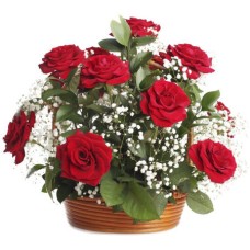 Basket - Sparkling roses