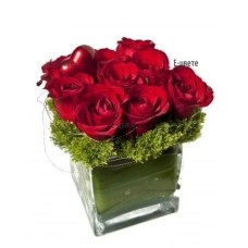 Arrangement with roses - With love
