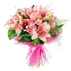 Bouquet of lilies and carnations