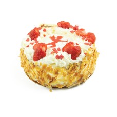 Luxury Valentine's Day cream cake round