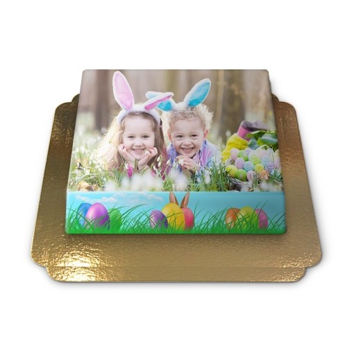 Easter Hug, Photo Cake (Medium(15 bits))