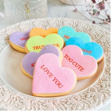 Cake hearts with love motifs (12 pcs)